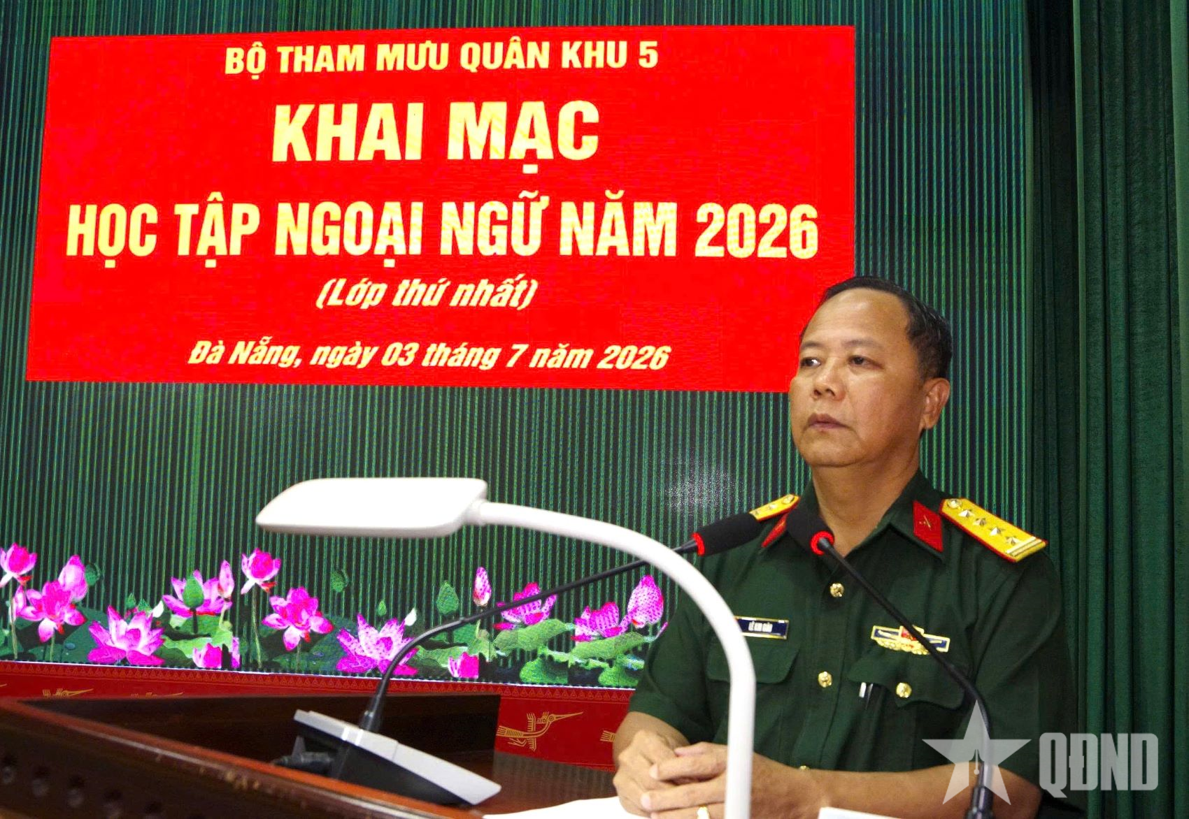 Bộ Tham mưu Quân khu 5: Khai mạc học tập ngoại ngữ